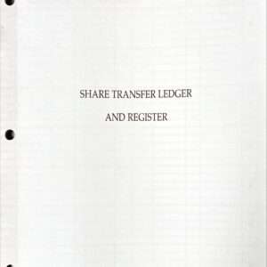 Cover of Share Ledger and Transfer Book